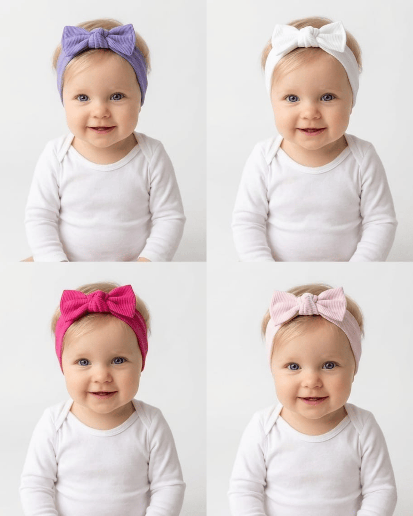 S-Mall Ribana Bebek Saç Bandı - 4'lü - 0-3 Yaş -  Pinkful