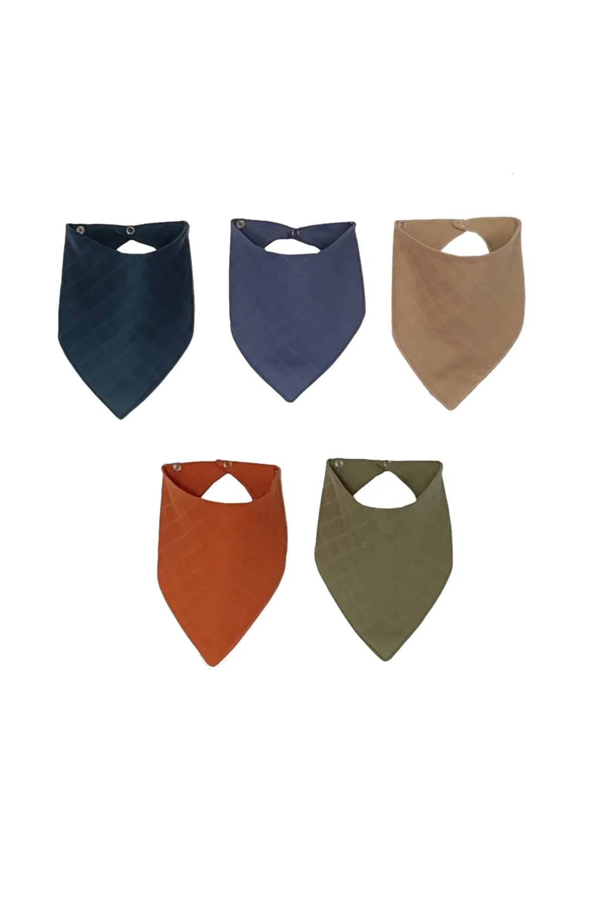 Bebek Salya Önlük -fular -2 Kat Müslin -2 Çıtçıt -5'li