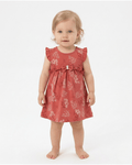 Caramell Bebek Elbisesi - ELB7068 - Little Flower - Kiremit
