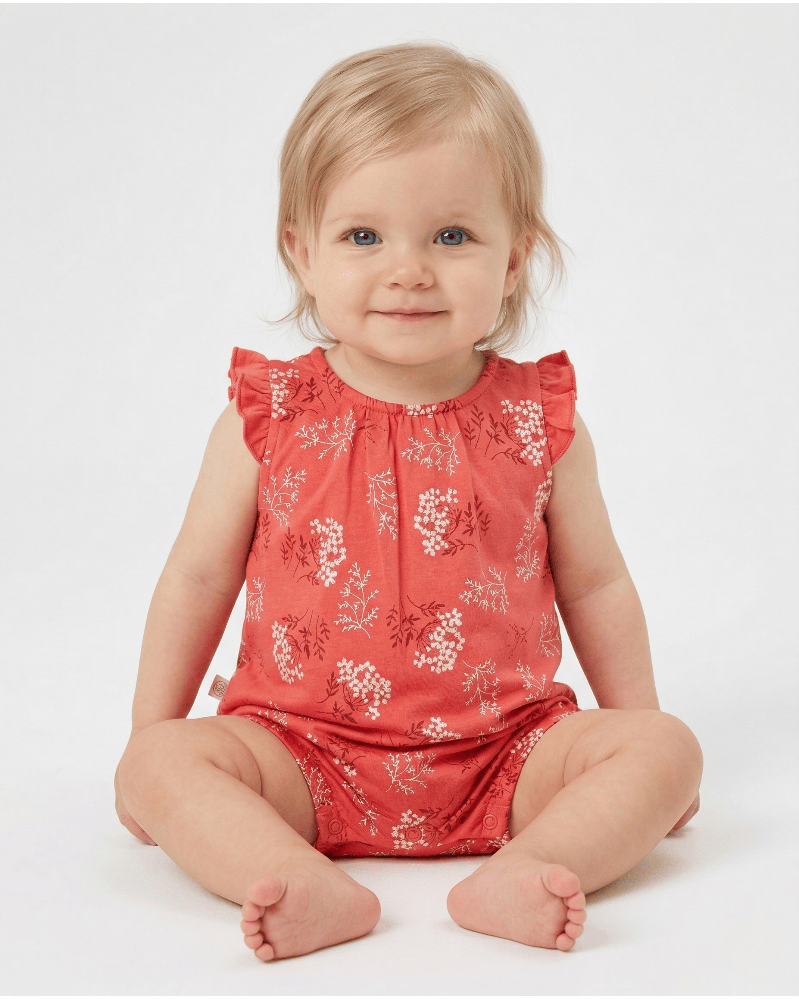 Caramell Bebek Tulumu - TK7067 Little Flower - Kiremit