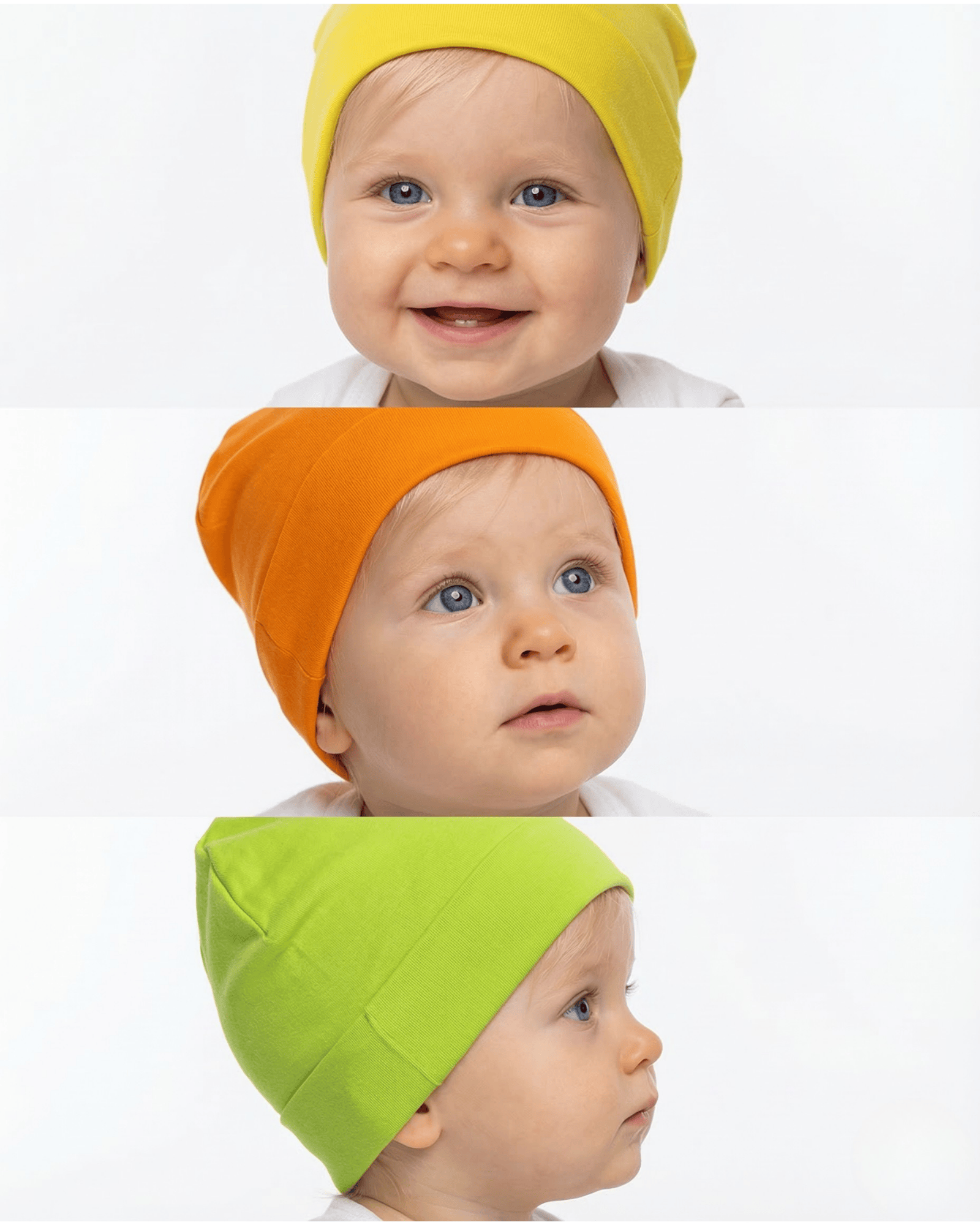 S-Mall Süprem Bebek Şapkası - 3'lü - Happy