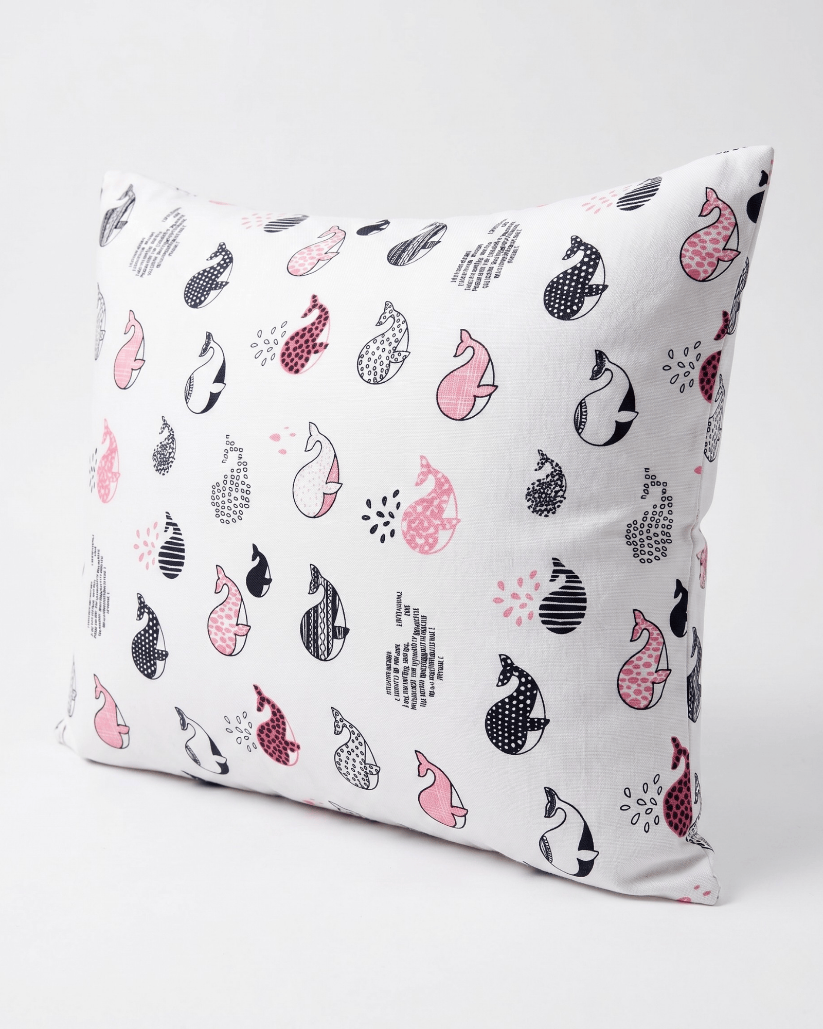 S-Mall Bebek Yastık Kılıfı 2 li - 35x45 cm - Pembe Balinalar