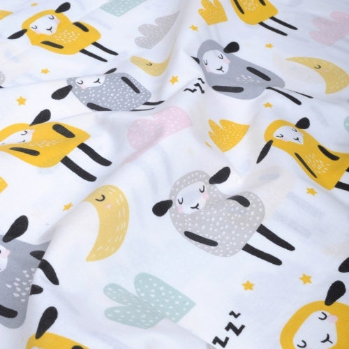 S-Mall Bebek Yastık Kılıfı 2 li - 35x45 cm - Sevimli Kuzular