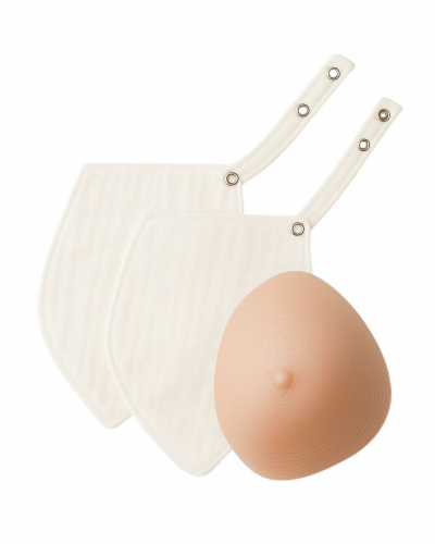 Müslin Kadın 2'li Protez Kesesi - Çıtçıtlı - Sol (Protez Hariç)