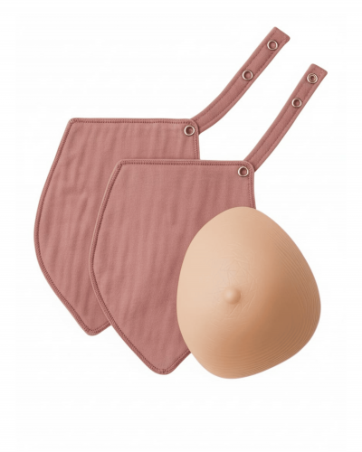 Müslin Kadın 2'li Protez Kesesi - Çıtçıtlı - Sol (Protez Hariç)