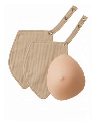 Müslin Kadın 2'li Protez Kesesi - Çıtçıtlı - Sol (Protez Hariç)