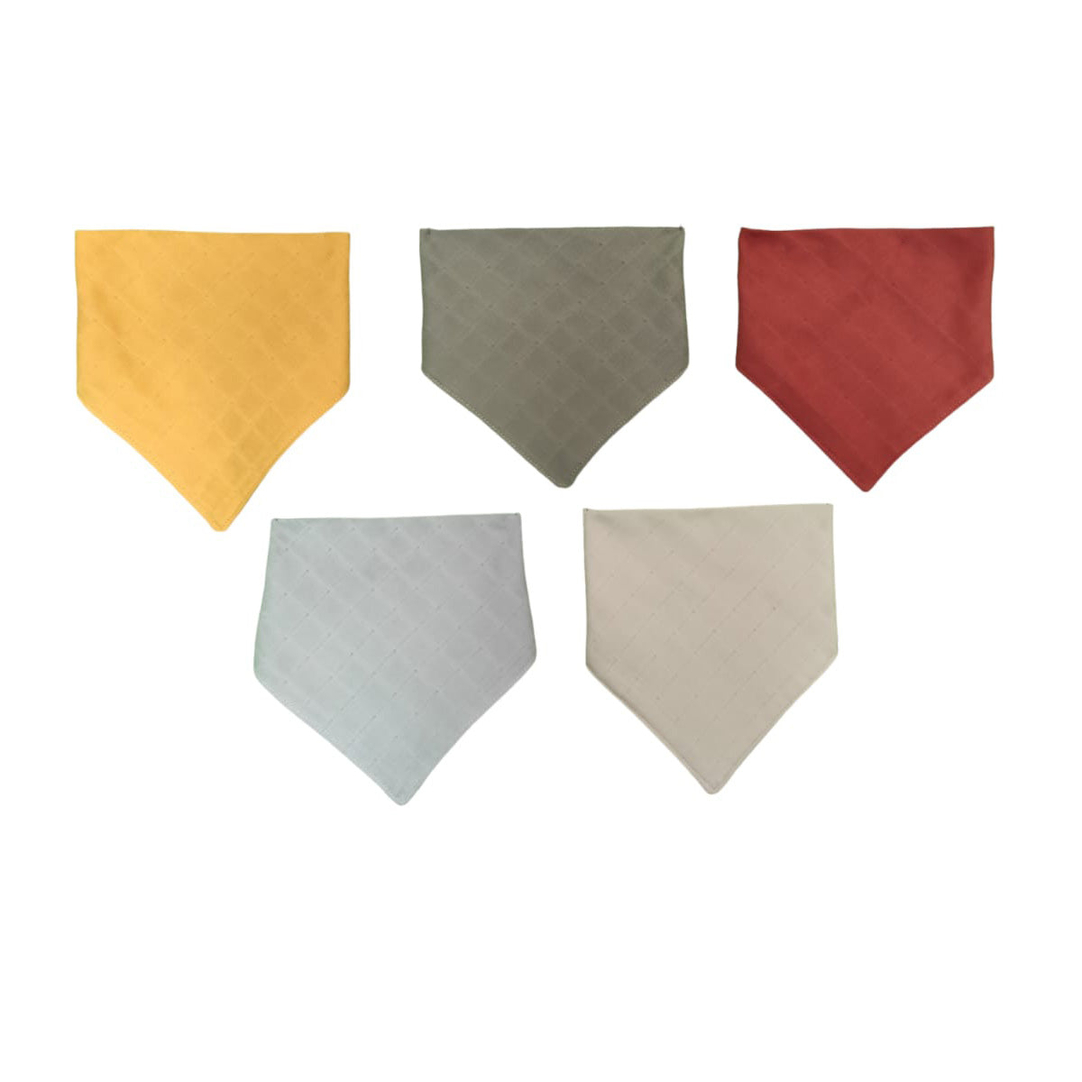 Bebek Salya Önlük - Fular -2 Kat Müslin -2 Çıtçıt -5'li - Ocean