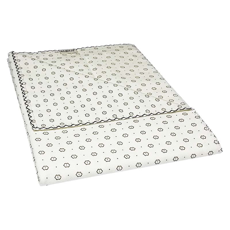 Bebitof Papatya Desenli Pazen Bebek Battaniyesi Ekru 90x87 cm